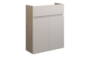 Clarence 500mm Slim Basin Unit - Matt Dove Grey (Oak Cab)